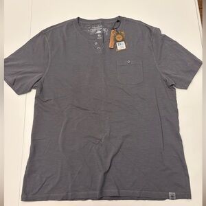 Copper & Oak Men’s Henley T-Shirt – Gray – Size XL – NWT